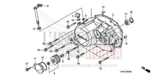 RIGHT CRANKCASE COVER XL125V4 de 2004